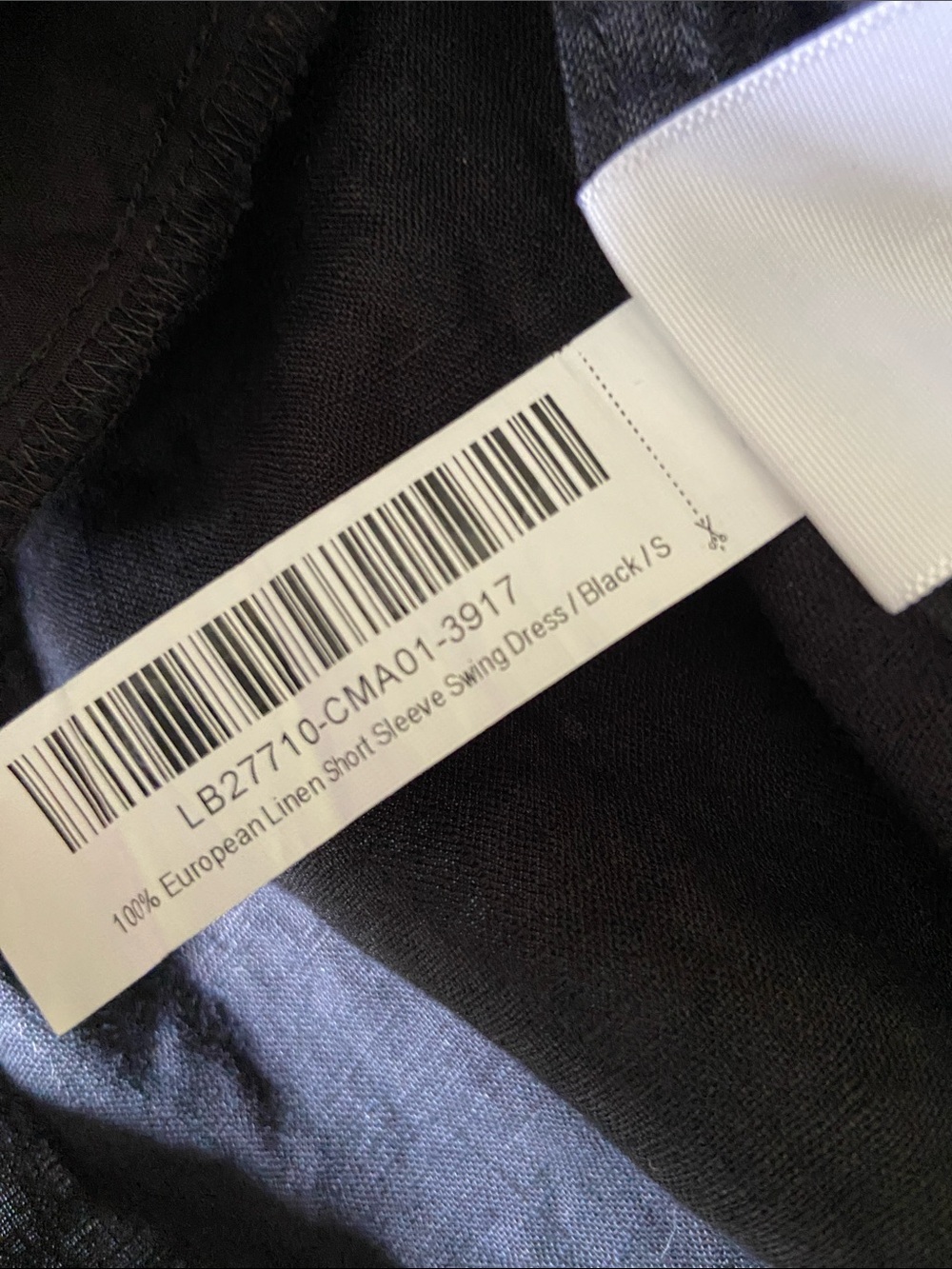 Quince Black Short-Sleeve Swing Linen Dress *Medium Fit* - Picture 7 of 9